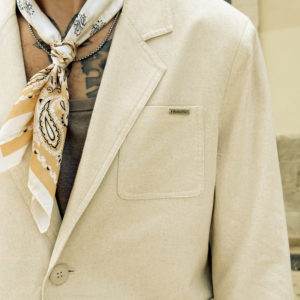 Linen Look Jacket In Beige