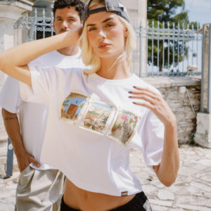 Frame Cropped Top In White