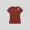 Burgundy T-shirt With Embroidered Margarita - Thumbnail Image 1